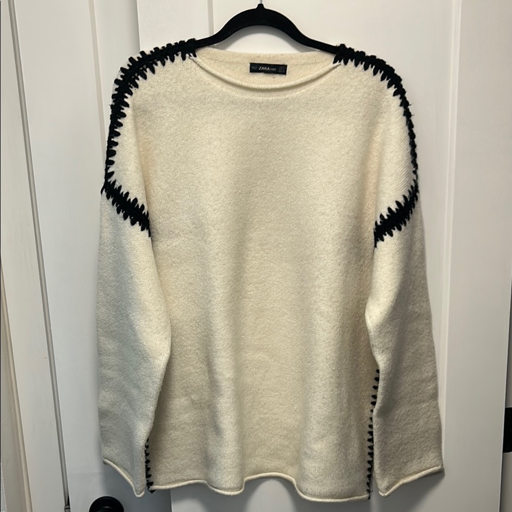 Zara Contrast Stitch Sweater